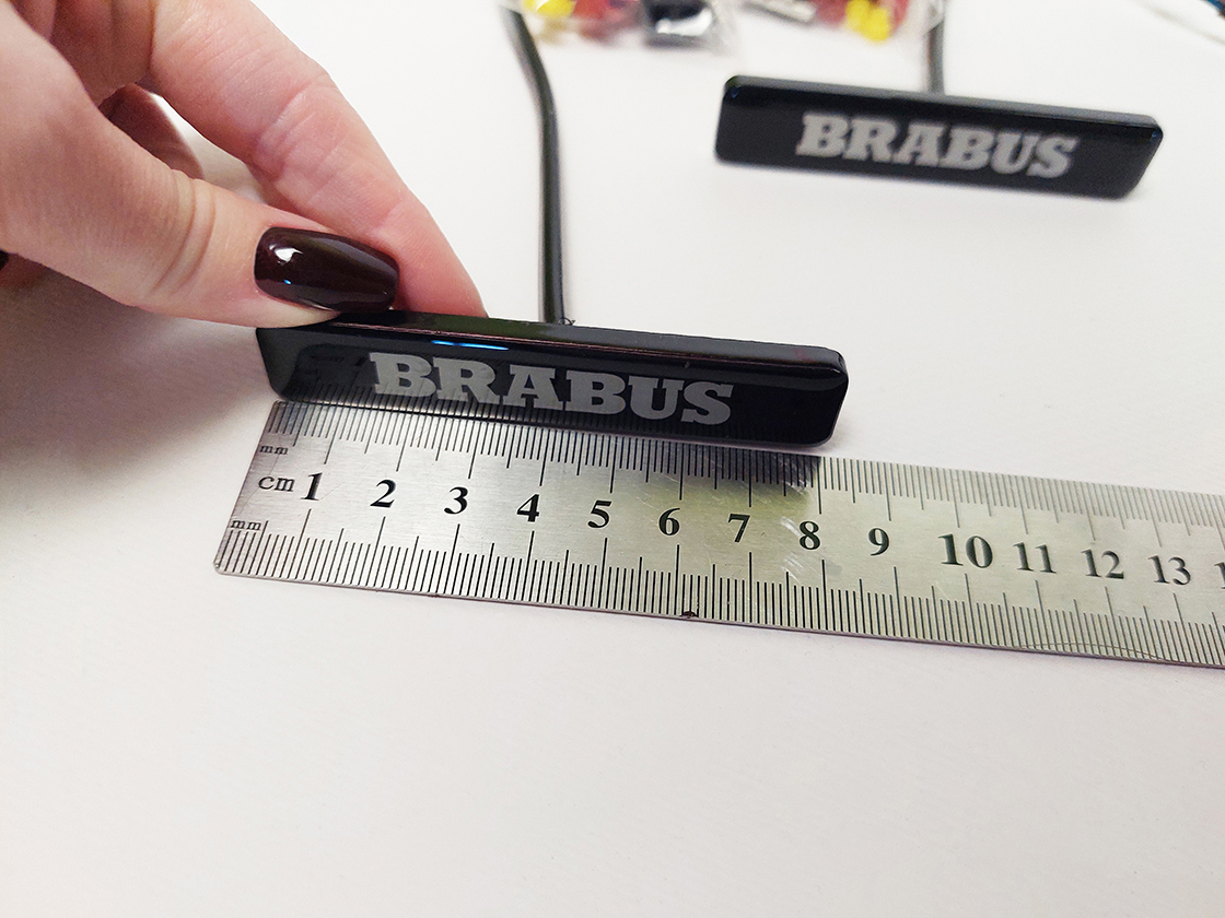 G Wagon LED Fender Emblem Brabus Logo for Mercedes w463a w464 2pcs